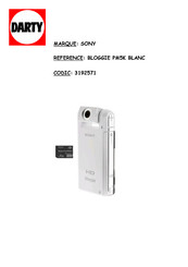 Sony Bloggie MHS-PM5 Mode D'emploi