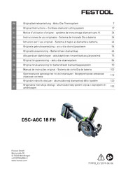 Festool DSC-AGC 18-125 FH Notice D'utilisation D'origine