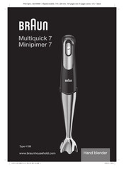 Braun Minipimer 7 Mode D'emploi