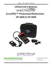 Spectro-UV SPECTROLINE AccuPRO XP-4000/F Manuel D'utilisation