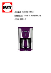 Russell Hobbs 18016-56 TIMER PRUNE Mode D'emploi