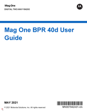 Mag One BPR 40d Guide D'utilisation