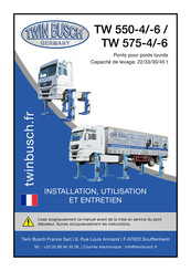 twin busch TW 550-6 Manuel D'installation, D'utilisation Et D'entretien