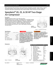 Speedaire 3Z411A 20 HP Mode D'emploi & Nomenclature Des Pièces