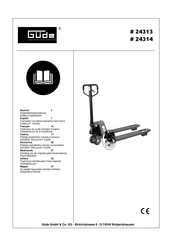 Güde 24314 Traduction Du Mode D'emploi D'origine