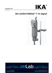 Ika ULTRA-TURRAX T 25 digital Manuel D'utilisation