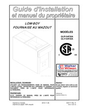 Walter Wilson LOW-BOY OLV154F20A Guide D'installation Et Manuel Du Propriétaire