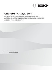 Bosch FLEXIDOME IP starlight 8000i Manuel D'installation
