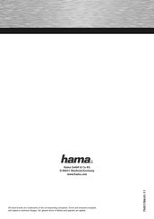 Hama 75051786 Mode D'emploi