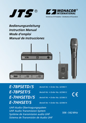 Monacor International JTS E-7HHSET/5 Mode D'emploi