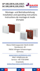 Maico AP 150/1 Instructions De Montage Et Mode D'emploi