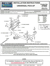 Reese Towpower 37069 Instructions D'installation