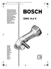 Bosch GWS 14,4 V Instructions D'emploi