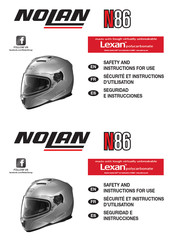 Nolan N86 Sécurité Et Instructions D'utilisation