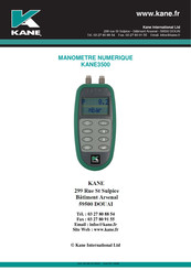 Kane 3500 Manuel D'utilisation