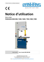 PANHANS BSB 500 Notice D'utilisation