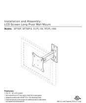 PEERLESS D-LPL-100 Directives D'assemblage Et D'utilisation