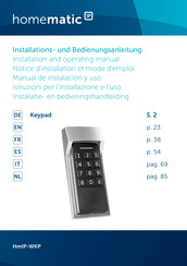 HomeMatic IP HmIP-WKP Notice D'installation Et Mode D'emploi