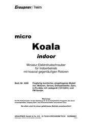 GRAUPNER micro Koala indoor Manuel D'instructions