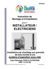 Okofen Pellematic PESK12 PBV2000 Instructions De Montage Et D'installation