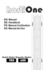 hortiONE 420 Manuel D'utilisation