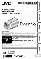 JVC Everio GZ-HM340U Guide De L'utilisateur