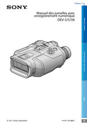 Sony DEV-3 Manuel