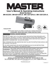 Master MH-150V-GFA-A Manuel De L'utilisateur Et Instructions D'utilisation