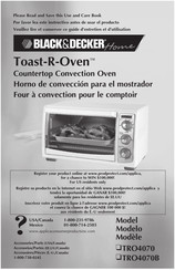 Black & Decker Toast-R-Oven TRO4070B Manuel D'instructions