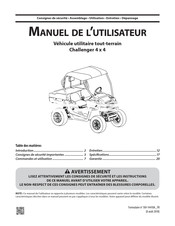 Cub Cadet Challenger 4x4 Manuel De L'utilisateur