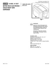 Uline H-800 Mode D'emploi