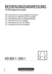 KÜPPERBUSCH KD 934.1 Instructions D'utilisation Et Avis De Montage