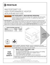 Pentair MASTERTEMP 125 Guide D'installation Et D'utilisation