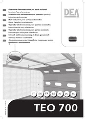 Dea TEO 700 Notice D'emploi Et Avertissements