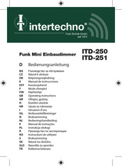 INTERTECHNO ITD-250 Mode D'emploi