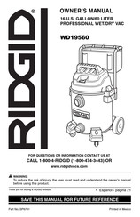 RIDGID WD19560 Mode D'emploi