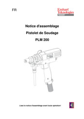 Emhart Teknologies PLM 200 Notice D'assemblage