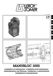 Leroy Somer MANUBLOC 3000 Installation Et Maintenance