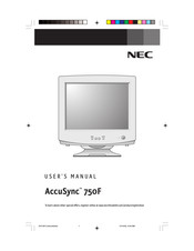 NEC AccuSync 750F Manuel D'utilisation