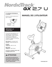 NordicTrack GX 2.7 U Manuel De L'utilisateur