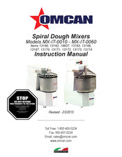 Omcan MX-IT-0050 Instructions
