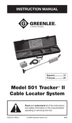 Textron Company GREENLEE 501 Tracker II Manuel D'instructions