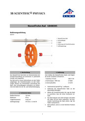 3B SCIENTIFIC PHYSICS U8408305 Instructions D'utilisation