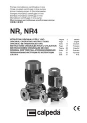 Calpeda NR 50/250A/B Instructions Pour L'utilisation