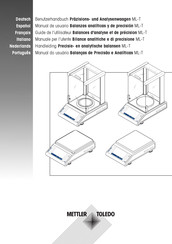 Mettler Toledo ML-T Série Guide De L'utilisateur