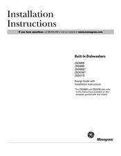 GE Monogram ZBD6890 Instructions D'installation