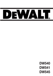 DeWalt DW545 Mode D'emploi
