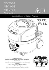 Numatic NBV 240-1 Instructions D'origine