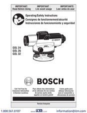Bosch GOL 26 Consignes De Fonctionnement/Sécurité