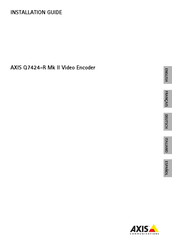 Axis Communications Q7424-R Mk II Guide D'installation